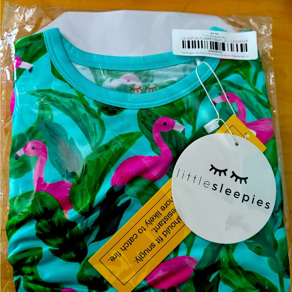 Little Sleepies Flamingo Print (2 piece) 3T NWT